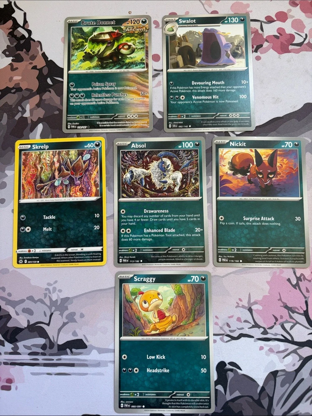 😈 Dark Energy Pokémon Card Lot | Absol Nickit Scraggy Brute Bonnet ✨5/$25✨